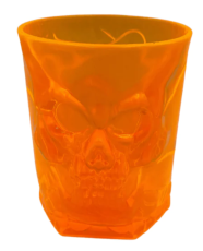 Orange Skull Drinking Cup